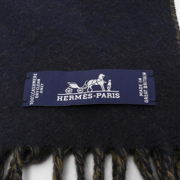 HERMES Navy Scarf - Picture 3 of 6